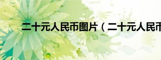 二十元人民幣圖片（二十元人民幣）