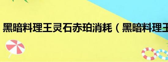 黑暗料理王靈石赤珀消耗（黑暗料理王靈石）