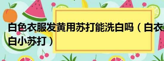 白色衣服發(fā)黃用蘇打能洗白嗎（白衣服發(fā)黃洗白小蘇打）