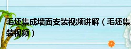 毛坯集成墻面安裝視頻講解（毛坯集成墻面安裝視頻）
