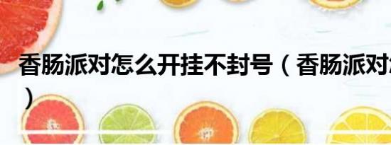香腸派對(duì)怎么開掛不封號(hào)（香腸派對(duì)怎么開掛）