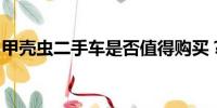 甲殼蟲二手車是否值得購買？全面解析給您看