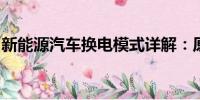 新能源汽車換電模式詳解：原理、種類與優(yōu)勢