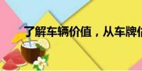 了解車輛價(jià)值，從車牌估價(jià)查詢開始
