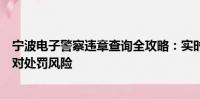 寧波電子警察違章查詢?nèi)ヂ裕簩崟r掌握交通動態(tài)，輕松應對處罰風險