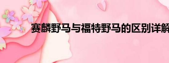賽麟野馬與福特野馬的區(qū)別詳解