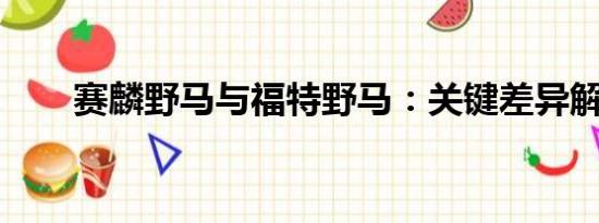 賽麟野馬與福特野馬：關(guān)鍵差異解析